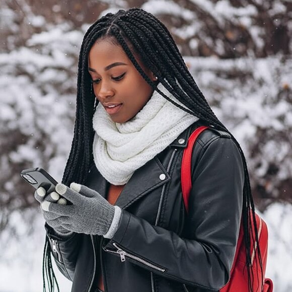 4 Pack Winter Gloves for Women Fleece Lined Touchscreen - Picture 3 of 5